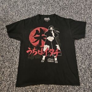 Naruto Black Graphic T-Shirt Mens LARGE